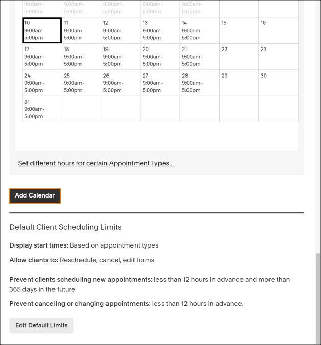 Adding an individual user calendar in Squarespace