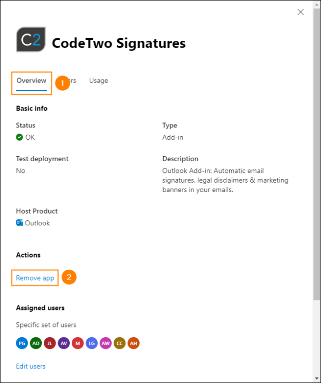 Removing the add-in deployed via the manifest file.