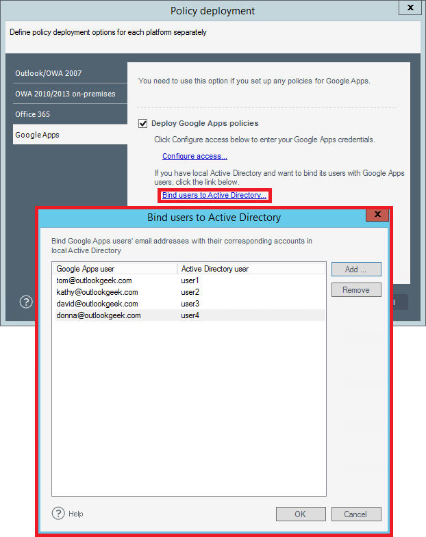 Email Signatures - Bind Google Apps users.