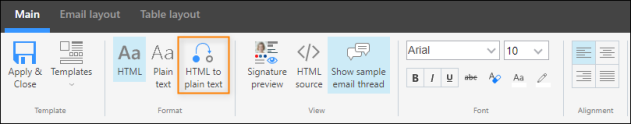 Convert tool in the signature editor.