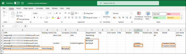 The updated CSV file.