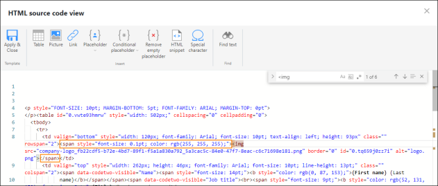 The <span> tag added around the <img> tag (the image).