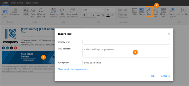 Adding a mailto link to an image.