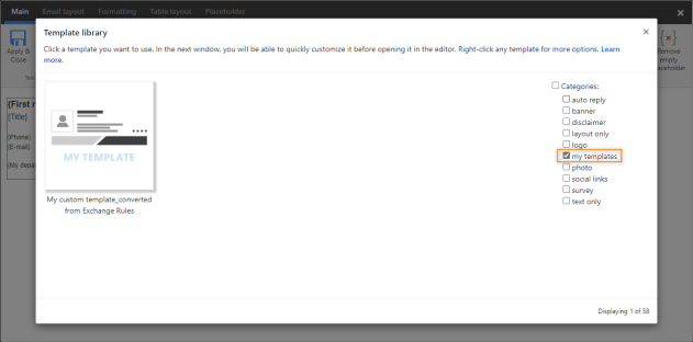 The category in the template library under which all converted templates are grouped.
