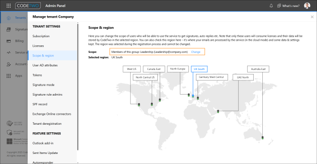 The scope of licensed users limited to members of a specific group.