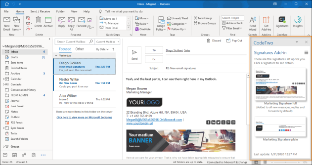 CodeTwo Signatures Add-in for Outlook