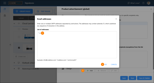 Defining a new Recipients exception.