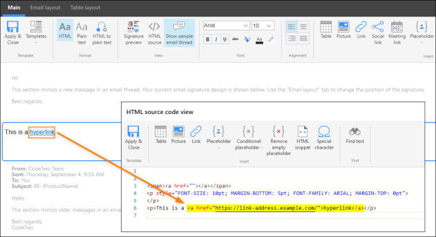 A link with the default CSS styling.