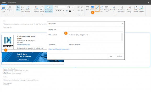 How to add a mailto hyperlink to an image.