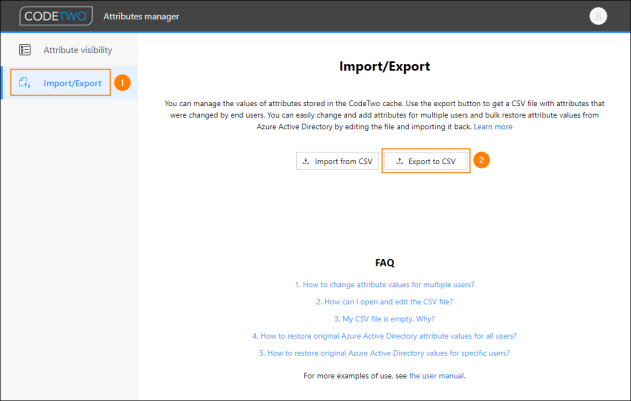 Exporting attribute values to a CSV file.
