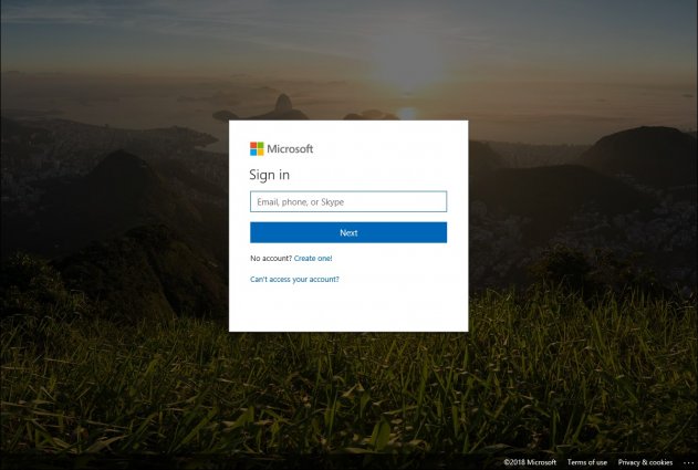 The Microsoft 365 sign-in page.