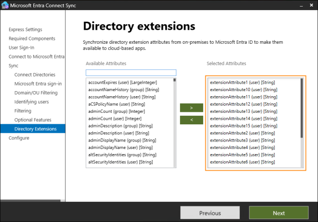 Configuration of Microsoft Entra Connect, step 2.
