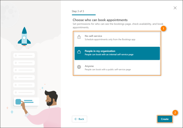 Configuring individual booking page visibility.
