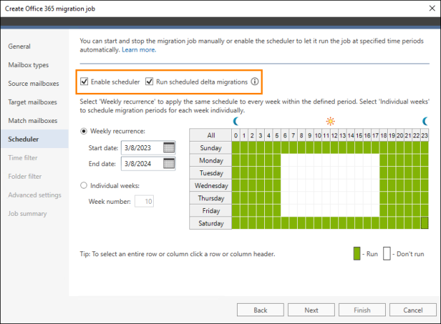 Configuring the Scheduler to run automatic delta migrations.
