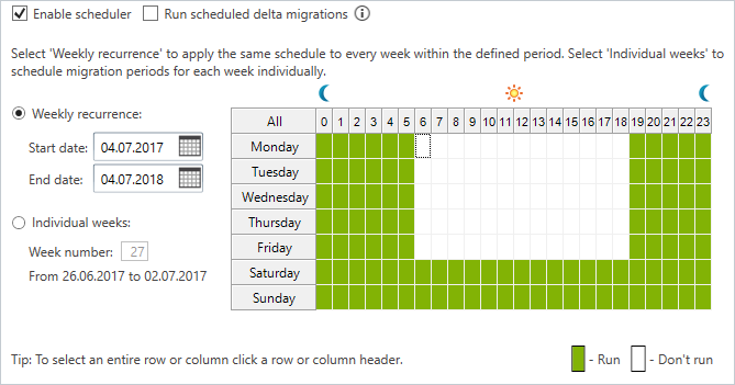 Enable and set up the Scheduler feature