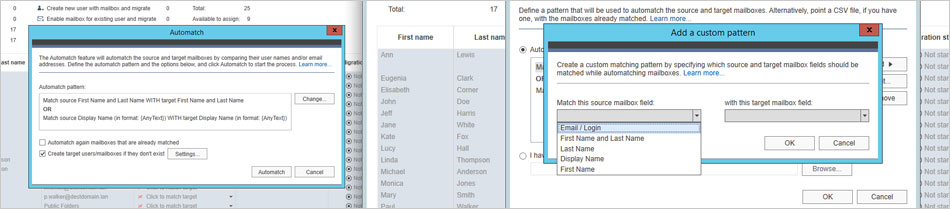 CodeTwo Office 365 Migration - Automatch