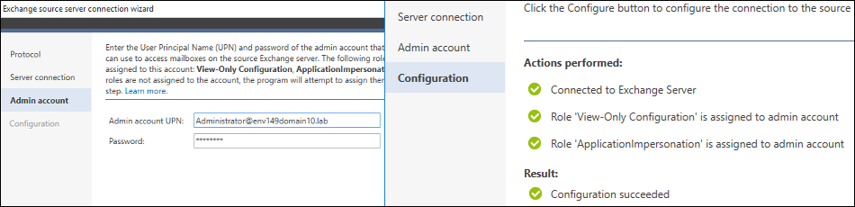 Establishing the server connection