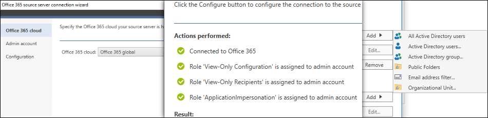 CodeTwo Office 365 Migration - Source Office 365 tenant connection