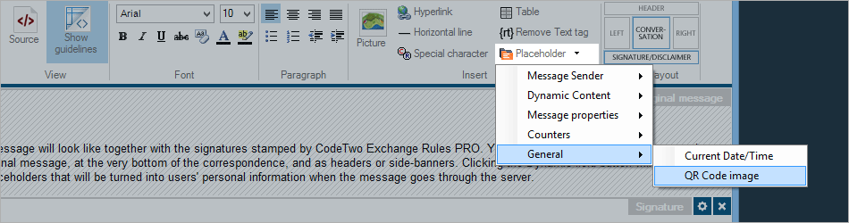 Dynamic placeholders in QR codes