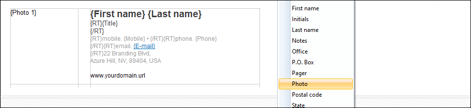 AD placeholders can be easily inserted via the placeholder picker in the editor.