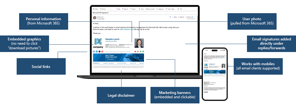 Tools for email signatures management