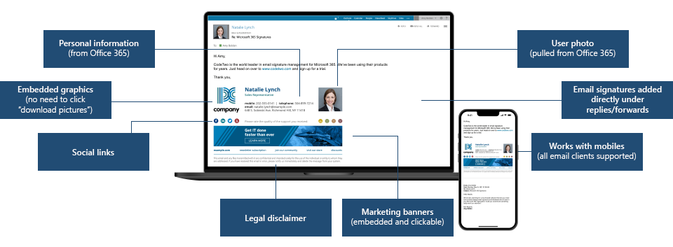 Tools for email signatures management