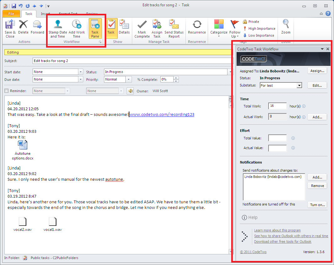 task manager outlook