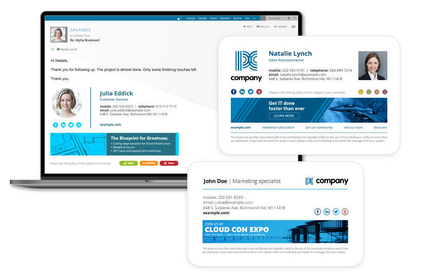 Marketing banners in email signatures