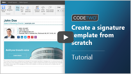 <span style="font-family: segoe ui,Frutiger,frutiger linotype,Dejavu Sans,helvetica neue,Arial,sans-serif">CodeTwo tutorial: Create a professional email signature template from scratch</span>