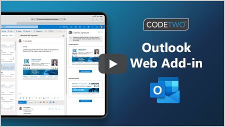 <span style="font-family: segoe ui,Frutiger,frutiger linotype,Dejavu Sans,helvetica neue,Arial,sans-serif">CodeTwo tutorial: Signatures Web Add-in for Outlook</span>