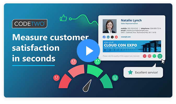 CodeTwo One-click surveys – the easiest way to measure customer satisfaction