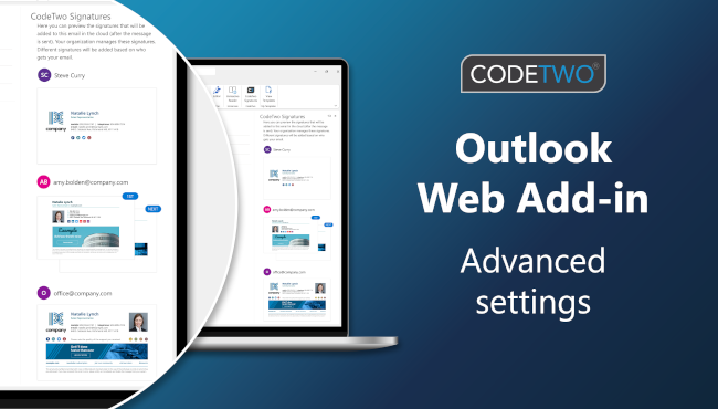 CodeTwo Signatures Web Add-in for Outlook: Advanced settings