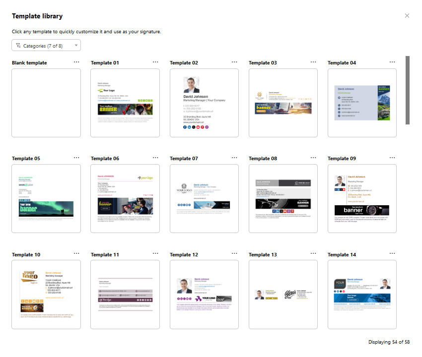 HTML editor (signature library)