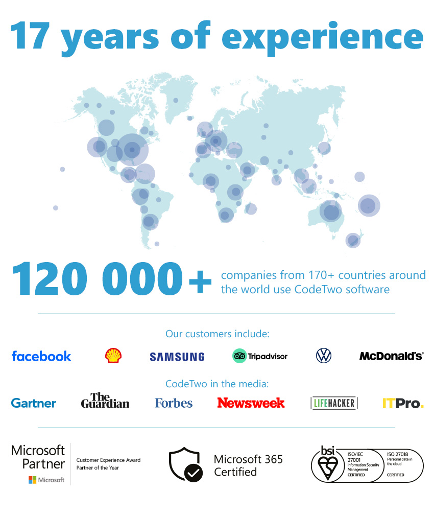 17 years of experience - CodeTwo Email Signatures 365