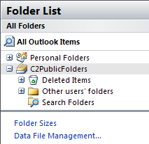 Public Folders on the Folder List in Outlook Public Folders on the Folder List in Outlook