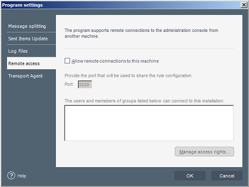 Remote access window. Remote access window.