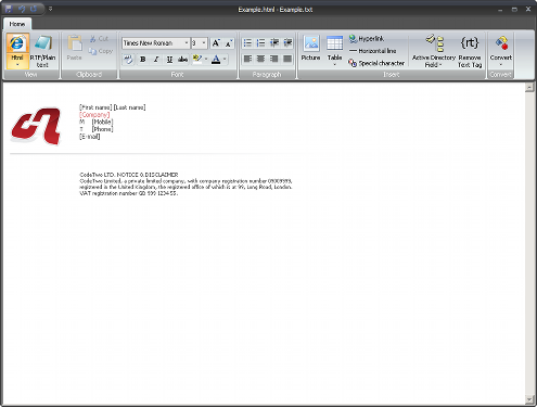 Built-in signature editor. Built-in signature editor.