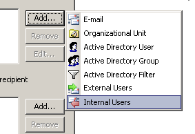 Specifying the internal recipient of the message. Specifying the internal recipient of the message.