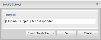Message subject edit dialog box..