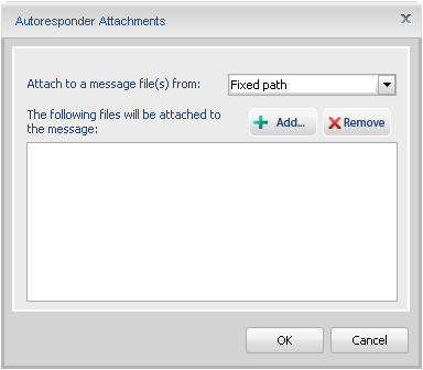 Attachment selection dialog box..