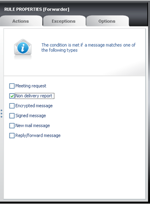 Configuration of condition.