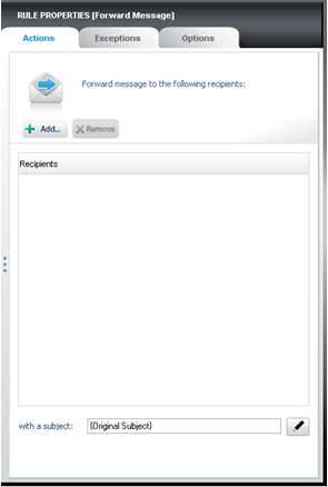 Properties field for Forward message..