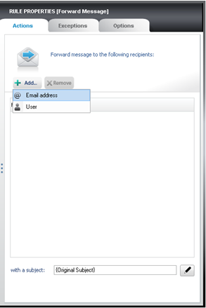 Choose the recipient..
