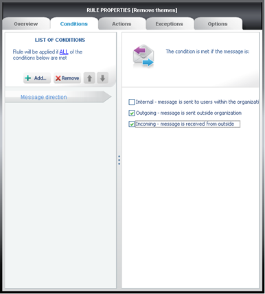 Two types of messages are defined: Outgoing and Incoming.