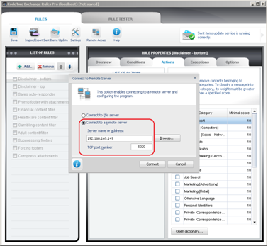 Connecting to the server remotely Connecting to the server remotely
