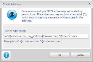 Defining the recipient's e-mail address..