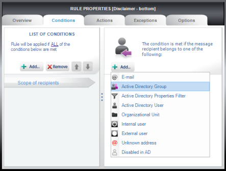 Choosing group in Active Directory..