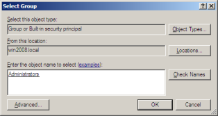 Searching and defining group in Active Directory..