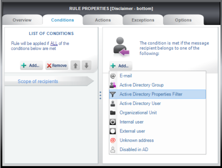 Choosing properties filter in w Active Directory..