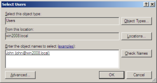 Searching specified user in Active Directory..